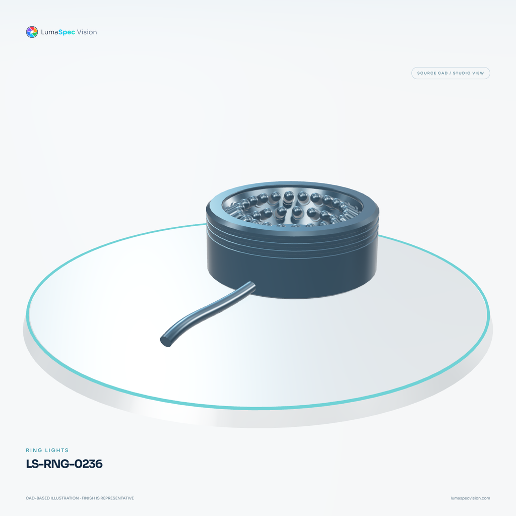 LS-RNG-0236 — Ring lights, 3D view 1. CAD-based illustration; finish is representative.