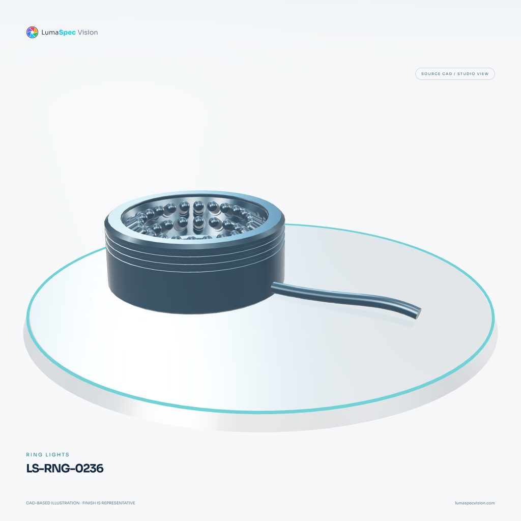 LS-RNG-0236 — Ring lights, 3D view 2. CAD-based illustration; finish is representative.