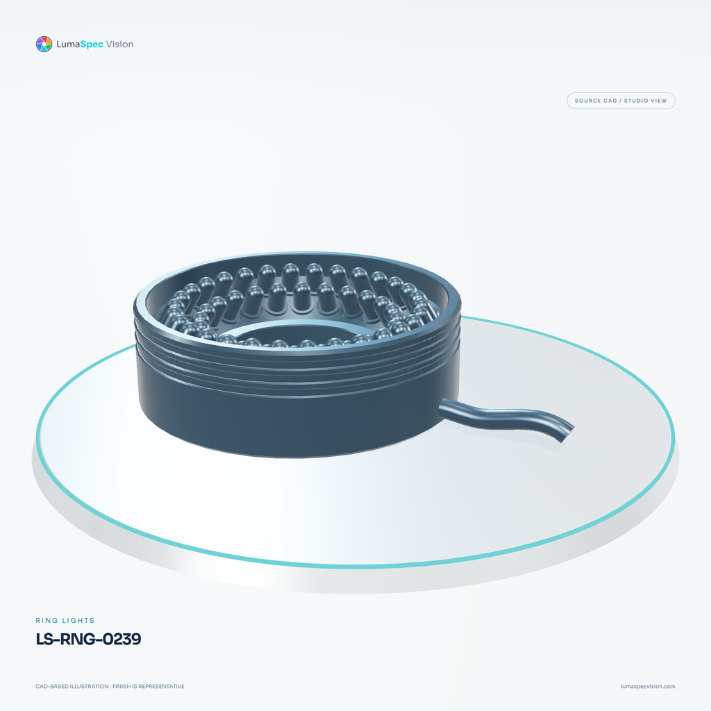 LS-RNG-0239 — Ring lights, 3D view 2. CAD-based illustration; finish is representative.