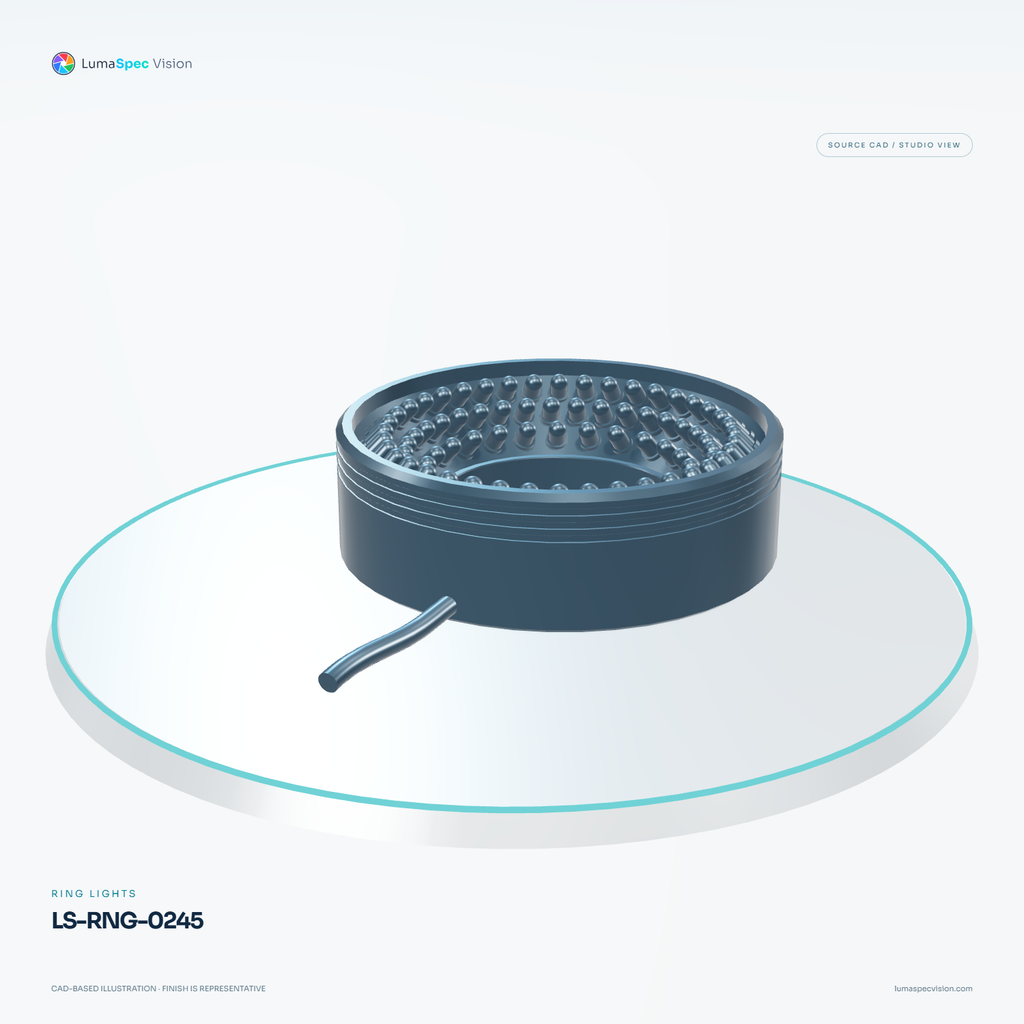 LS-RNG-0245 — Ring lights, 3D view 1. CAD-based illustration; finish is representative.