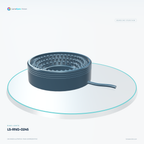 LS-RNG-0245 — Ring lights, 3D view 2. CAD-based illustration; finish is representative.