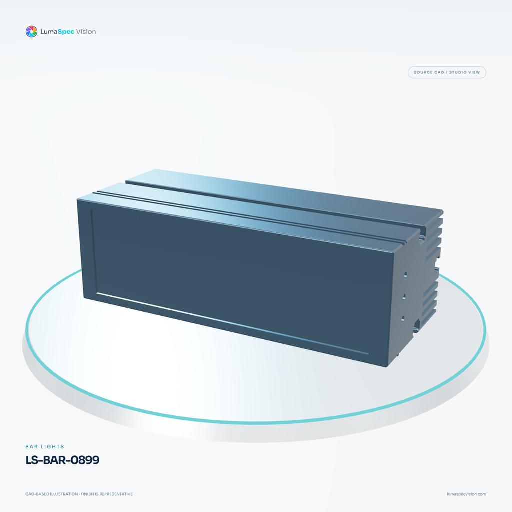 LS-BAR-0899 — Bar lights, 3D view 1. CAD-based illustration; finish is representative.