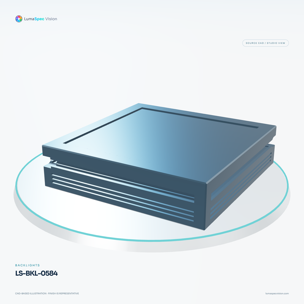 LS-BKL-0584 — Backlights, 3D view 3. CAD-based illustration; finish is representative.