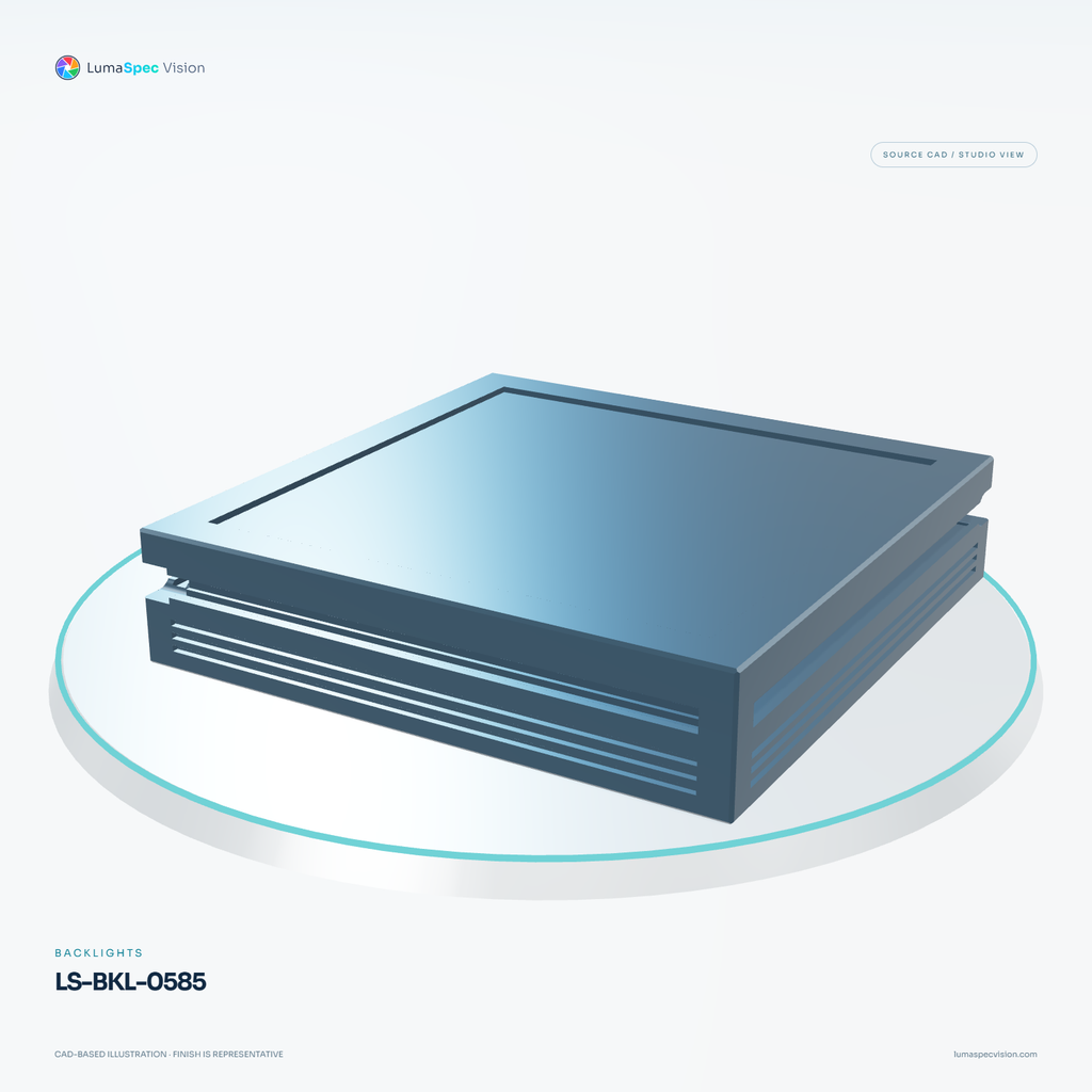 LS-BKL-0585 — Backlights, 3D view 3. CAD-based illustration; finish is representative.