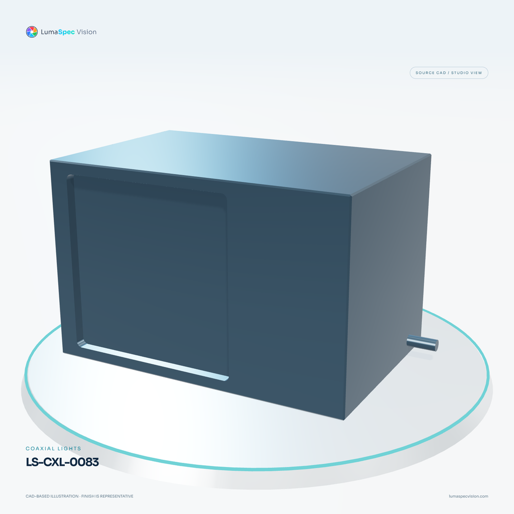 LS-CXL-0083 — Coaxial lights, 3D view 1. CAD-based illustration; finish is representative.