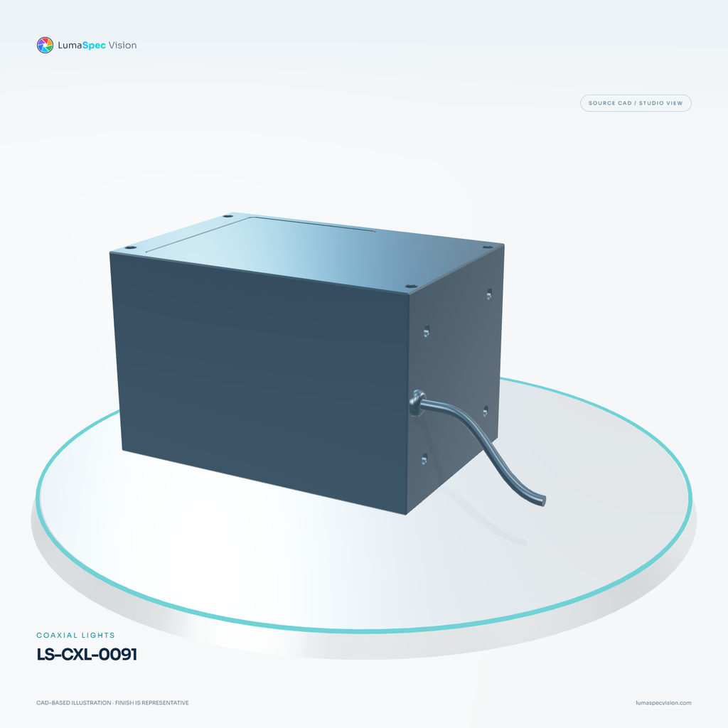 LS-CXL-0091 — Coaxial lights, 3D view 1. CAD-based illustration; finish is representative.