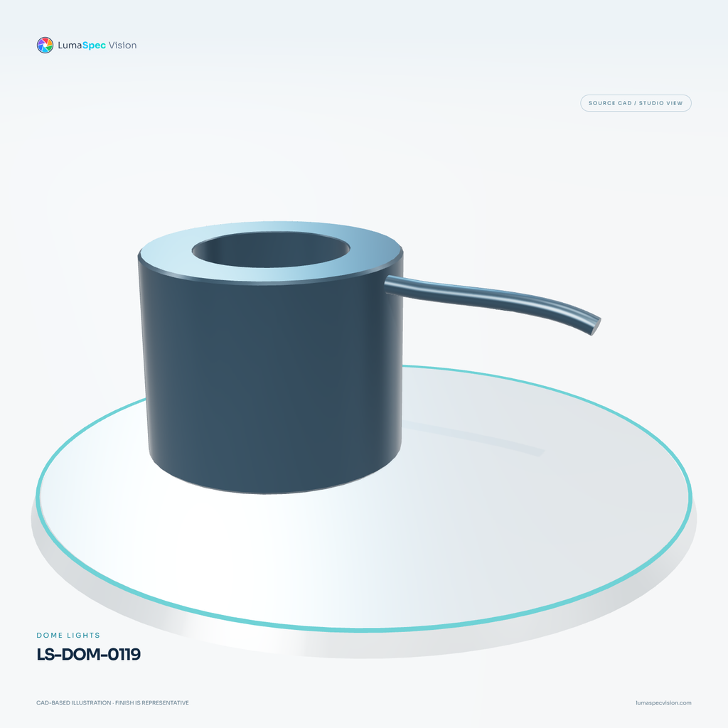 LS-DOM-0119 — Dome lights, 3D view 1. CAD-based illustration; finish is representative.