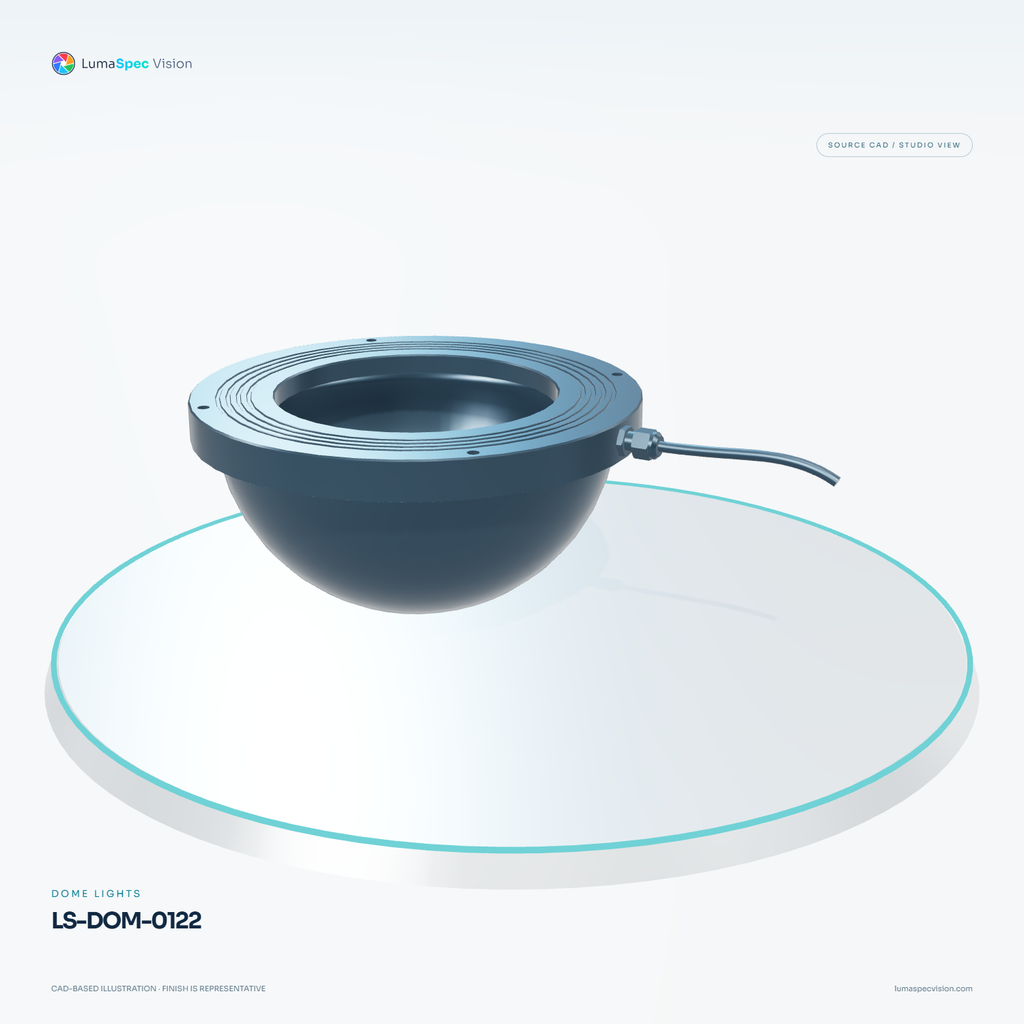LS-DOM-0122 — Dome lights, 3D view 1. CAD-based illustration; finish is representative.