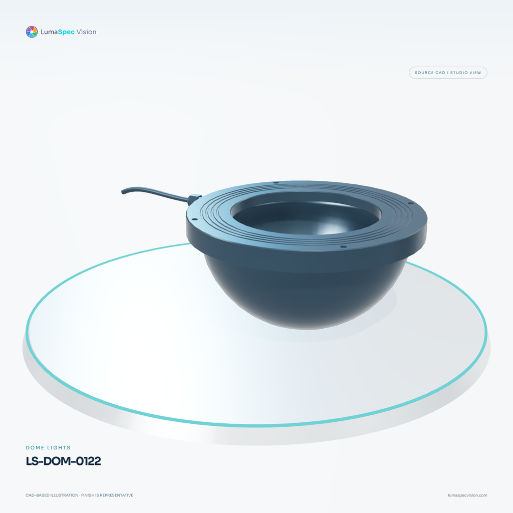 LS-DOM-0122 — Dome lights, 3D view 3. CAD-based illustration; finish is representative.