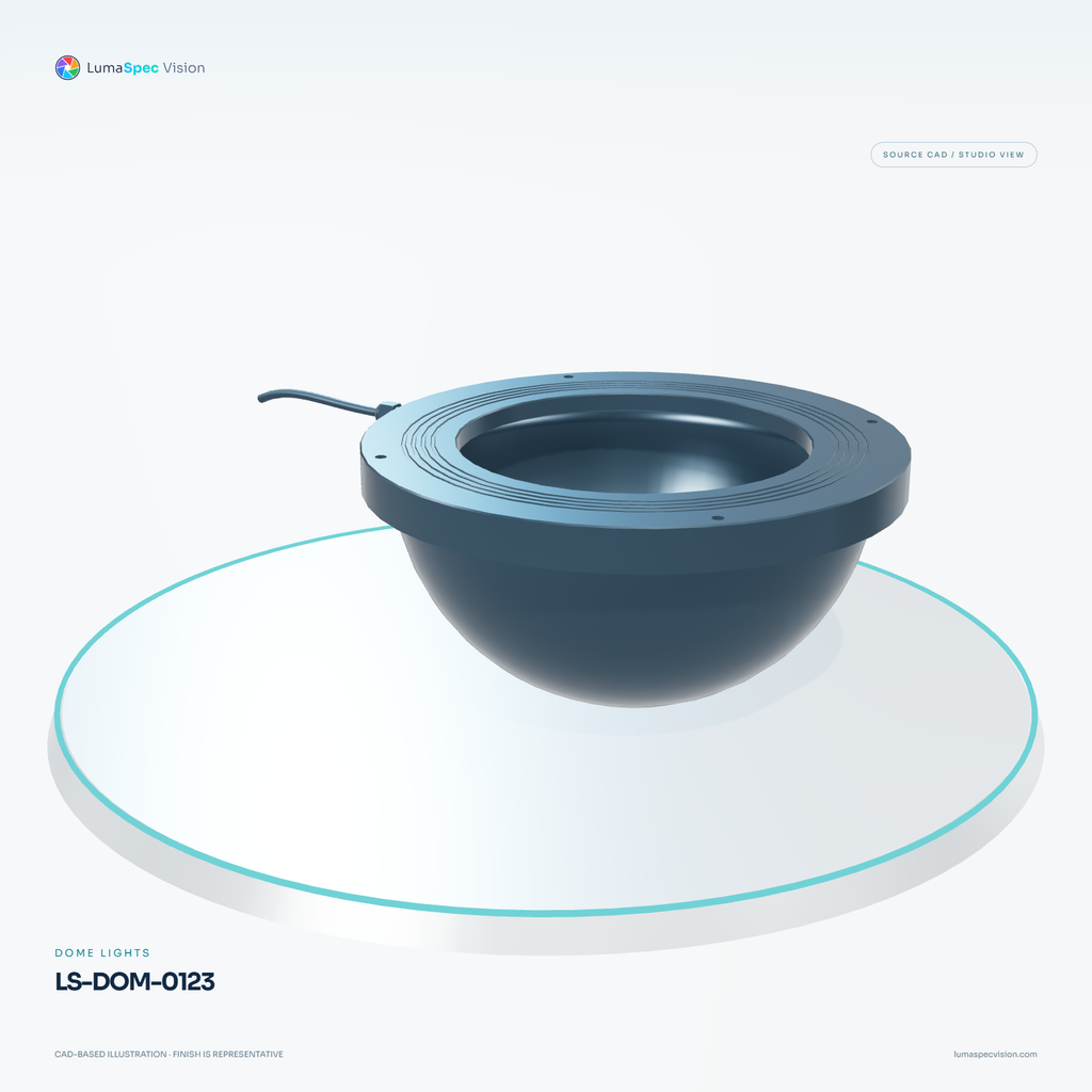 LS-DOM-0123 — Dome lights, 3D view 3. CAD-based illustration; finish is representative.