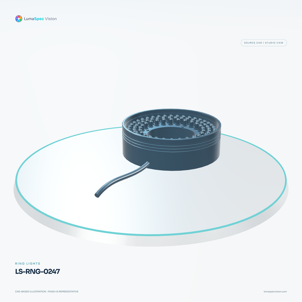 LS-RNG-0247 — Ring lights, 3D view 1. CAD-based illustration; finish is representative.