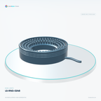LS-RNG-0248 — Ring lights, 3D view 2. CAD-based illustration; finish is representative.