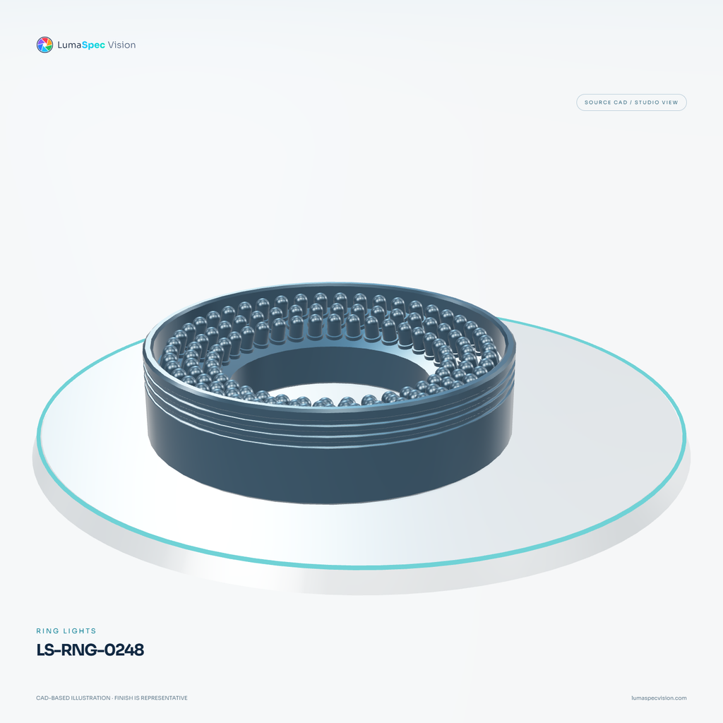 LS-RNG-0248 — Ring lights, 3D view 3. CAD-based illustration; finish is representative.
