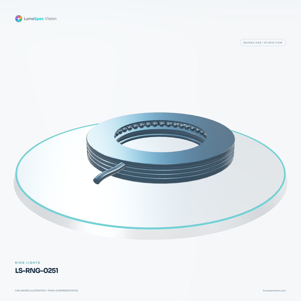 LS-RNG-0251 — Ring lights, 3D view 1. CAD-based illustration; finish is representative.