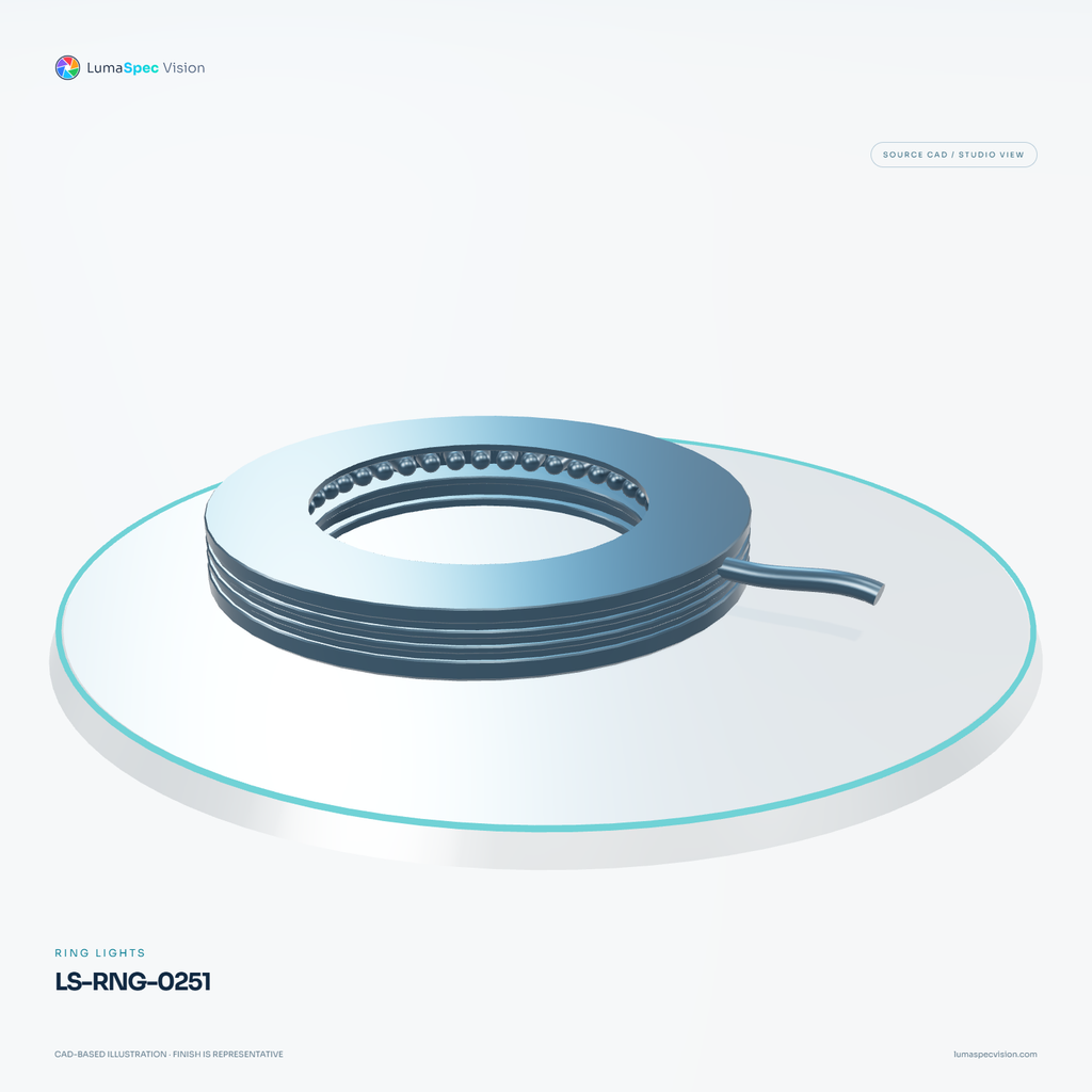 LS-RNG-0251 — Ring lights, 3D view 2. CAD-based illustration; finish is representative.