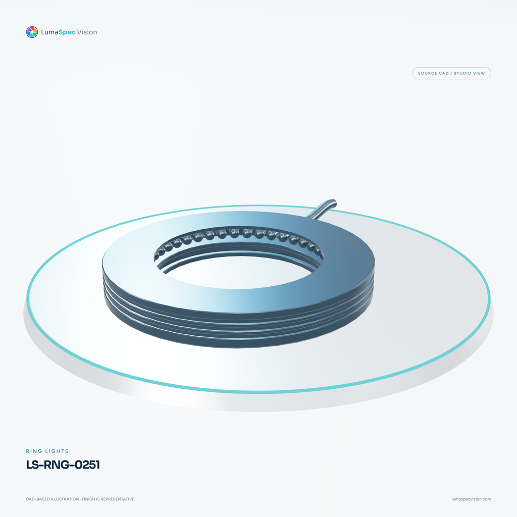 LS-RNG-0251 — Ring lights, 3D view 3. CAD-based illustration; finish is representative.