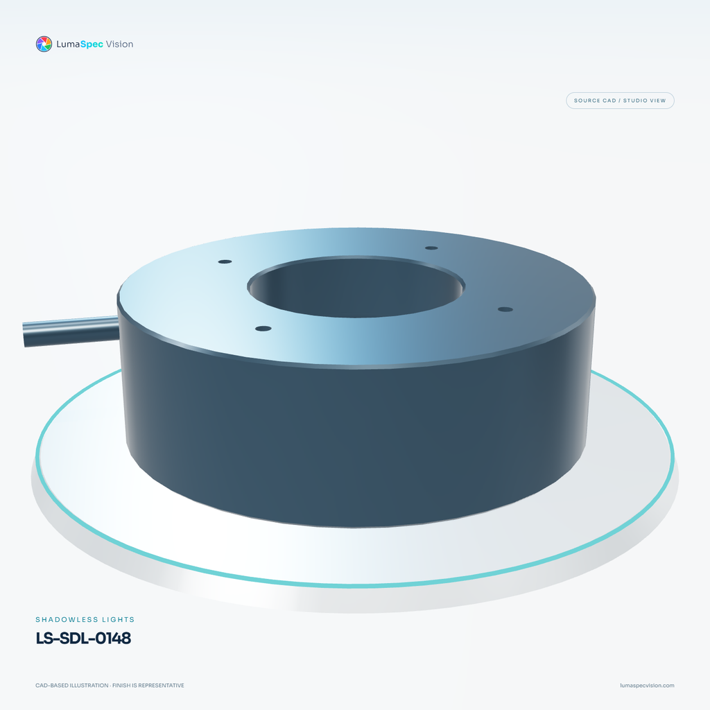 LS-SDL-0148 — Shadowless lights, 3D view 3. CAD-based illustration; finish is representative.