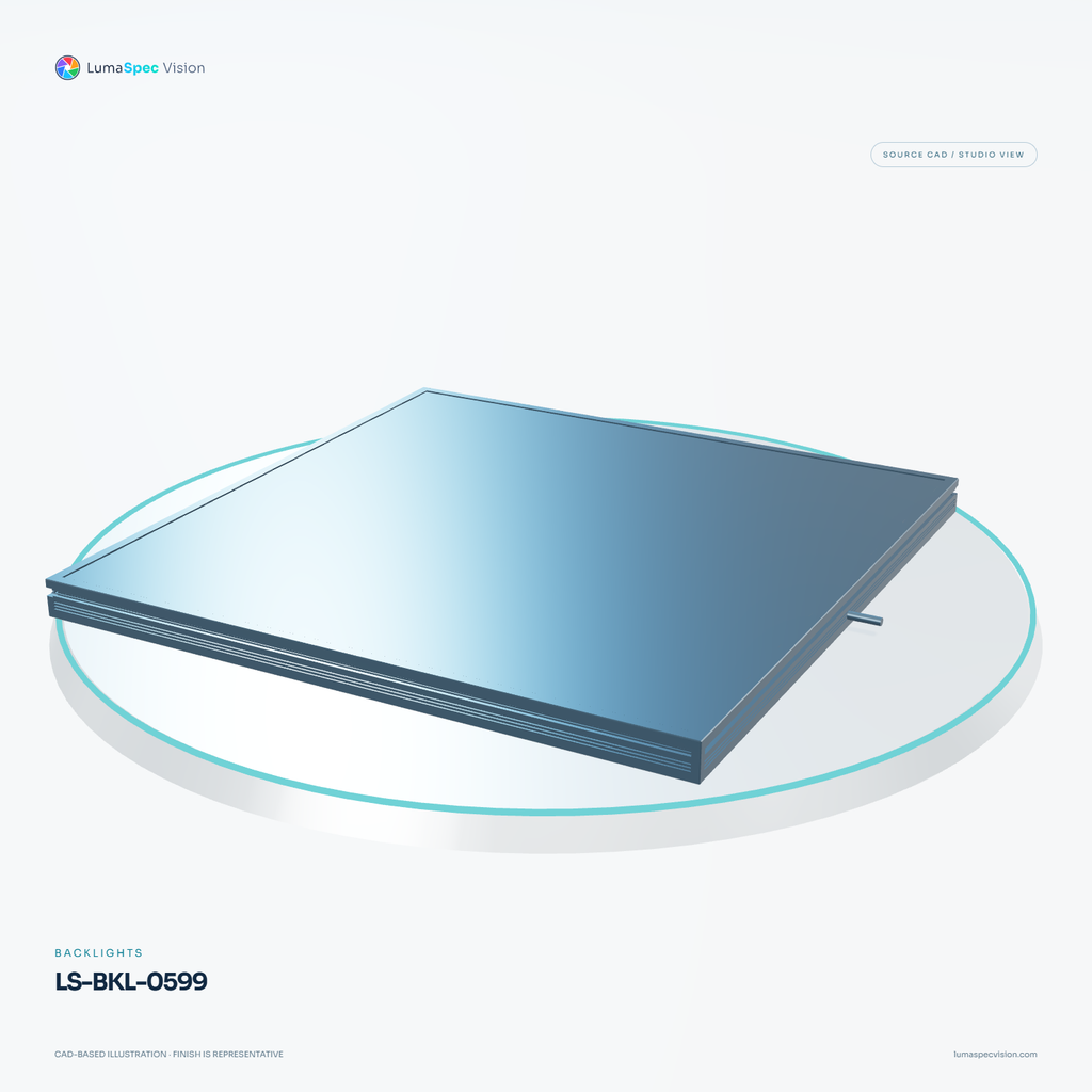 LS-BKL-0599 — Backlights, 3D view 1. CAD-based illustration; finish is representative.