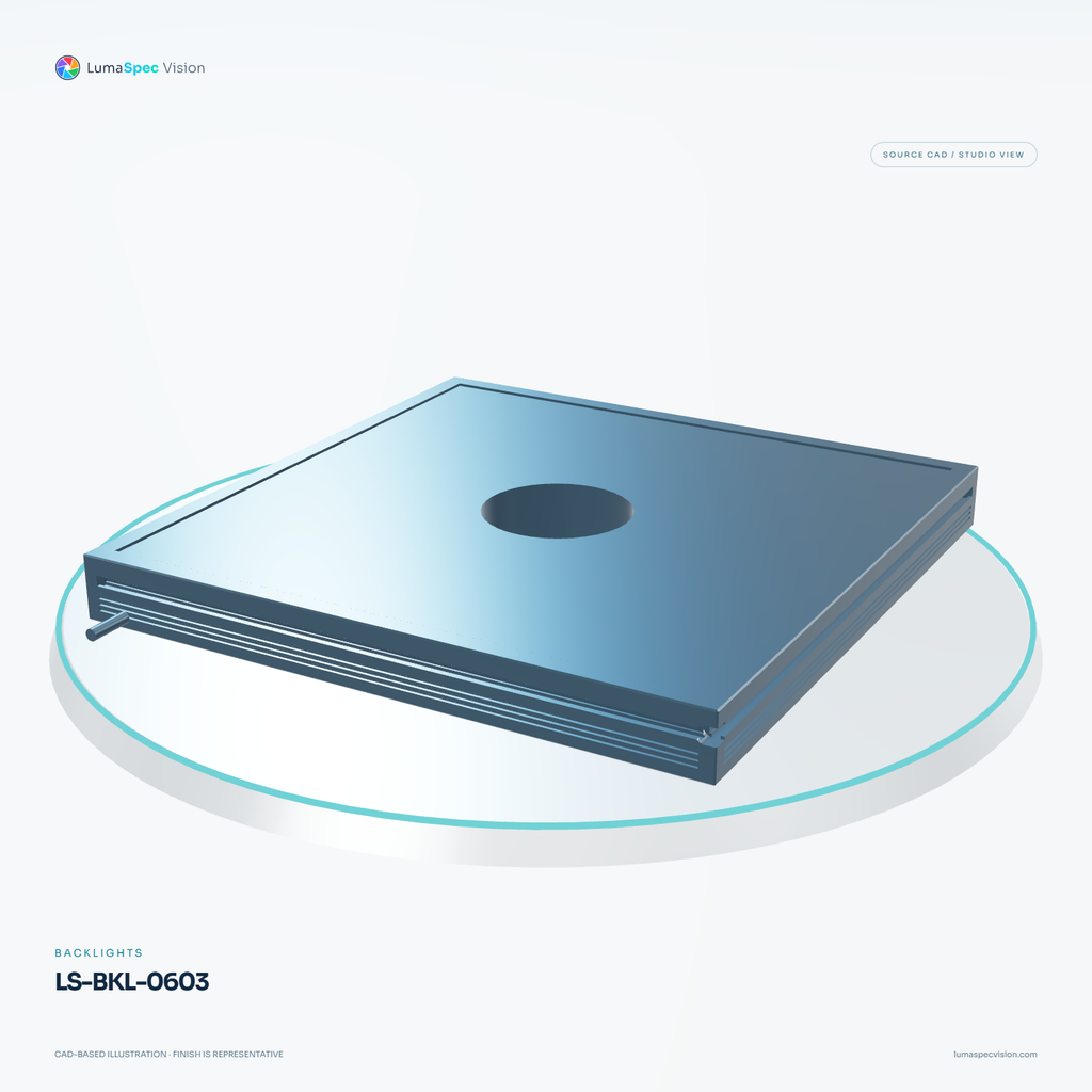 LS-BKL-0603 — Backlights, 3D view 2. CAD-based illustration; finish is representative.