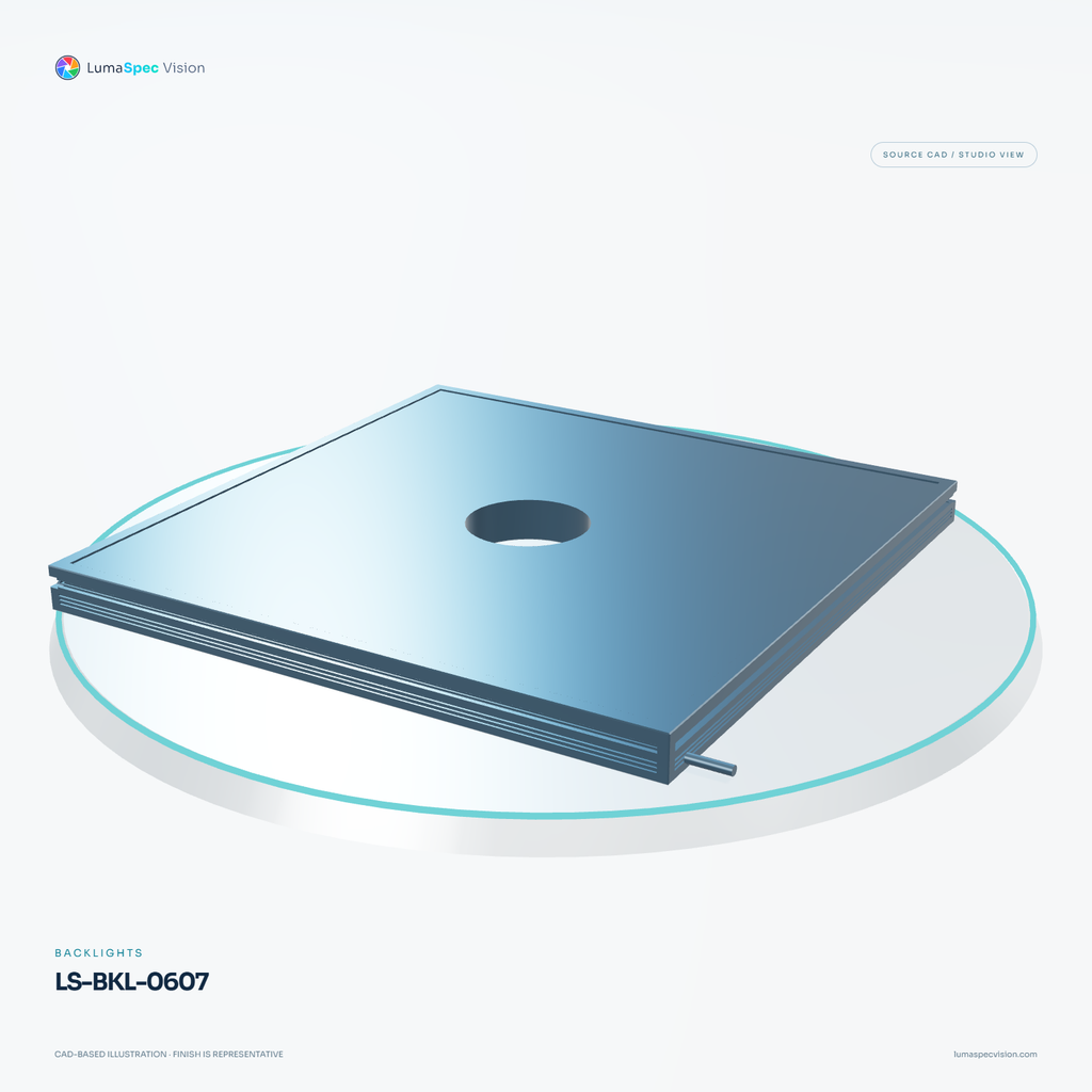 LS-BKL-0607 — Backlights, 3D view 3. CAD-based illustration; finish is representative.