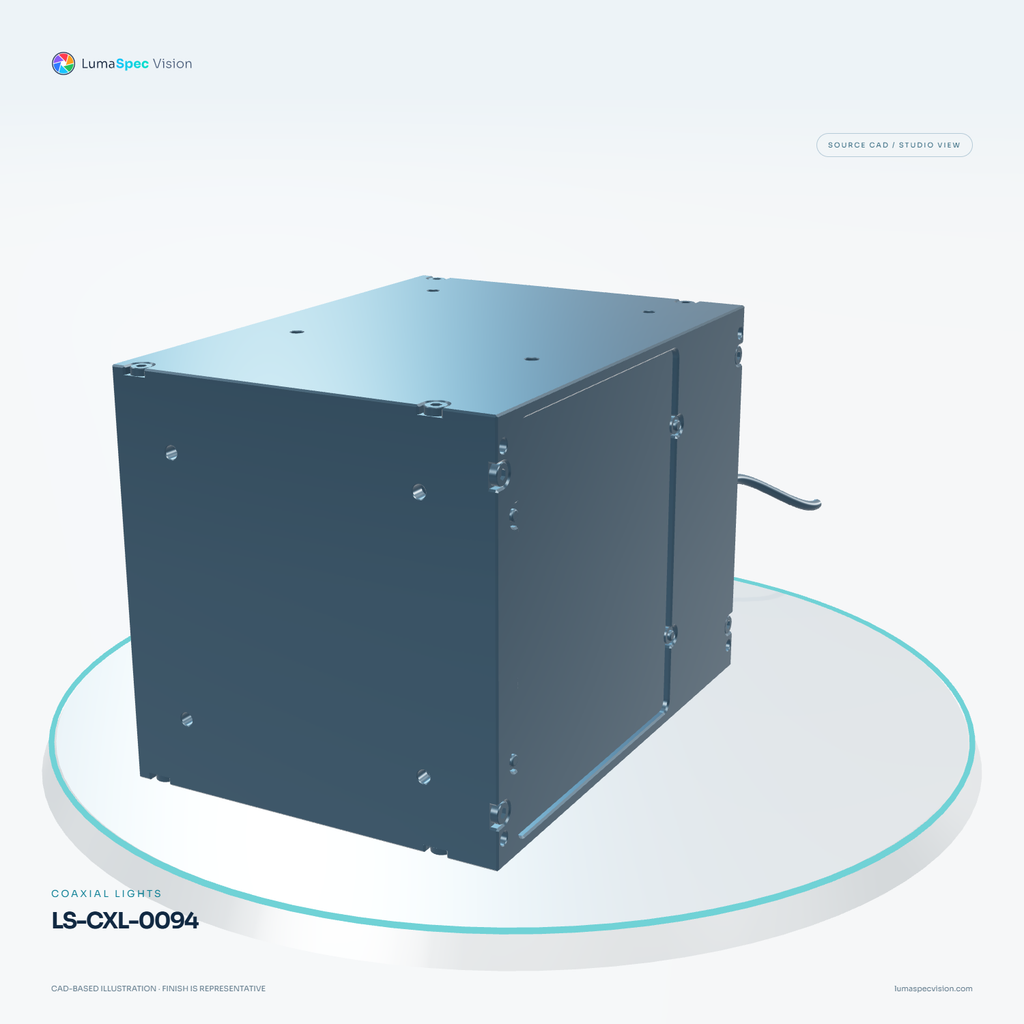 LS-CXL-0094 — Coaxial lights, 3D view 1. CAD-based illustration; finish is representative.