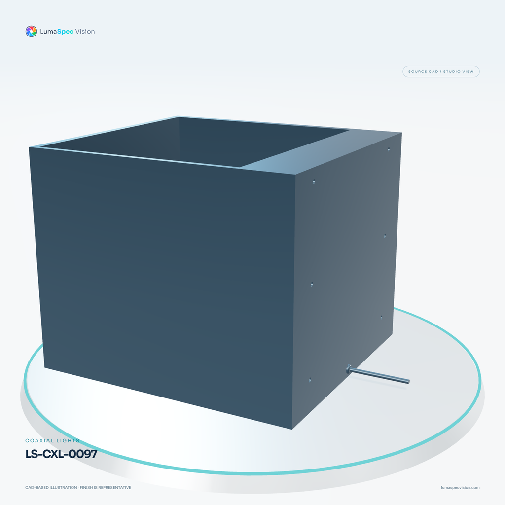 LS-CXL-0097 — Coaxial lights, 3D view 1. CAD-based illustration; finish is representative.