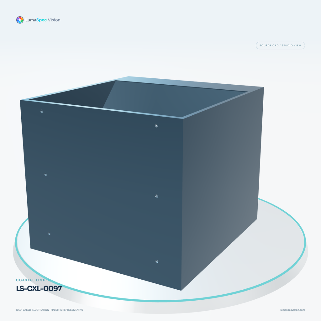 LS-CXL-0097 — Coaxial lights, 3D view 2. CAD-based illustration; finish is representative.