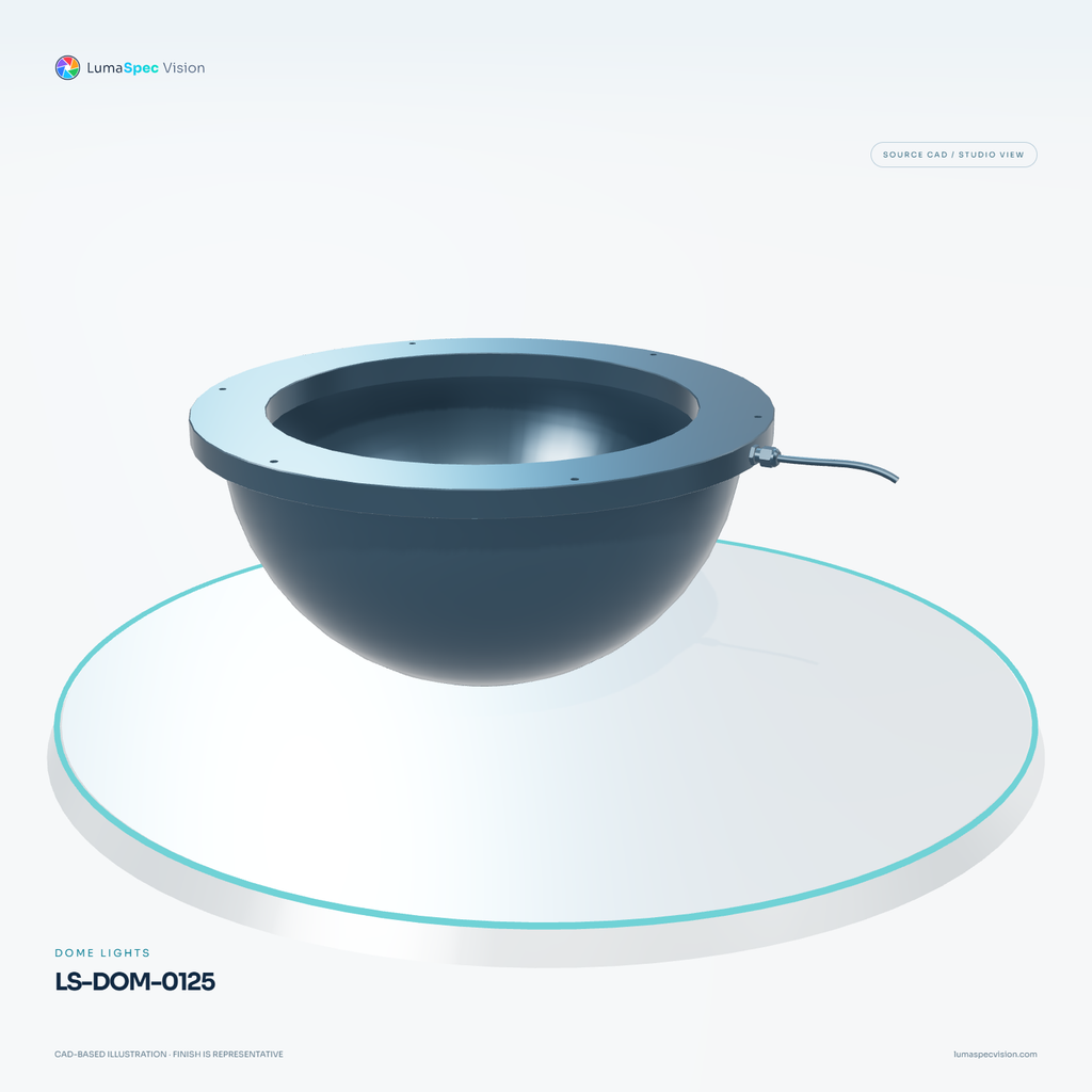 LS-DOM-0125 — Dome lights, 3D view 1. CAD-based illustration; finish is representative.