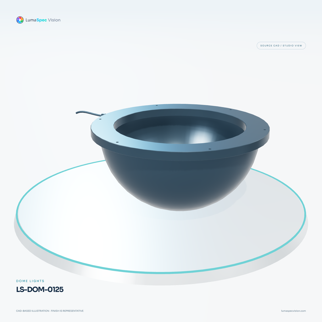 LS-DOM-0125 — Dome lights, 3D view 3. CAD-based illustration; finish is representative.