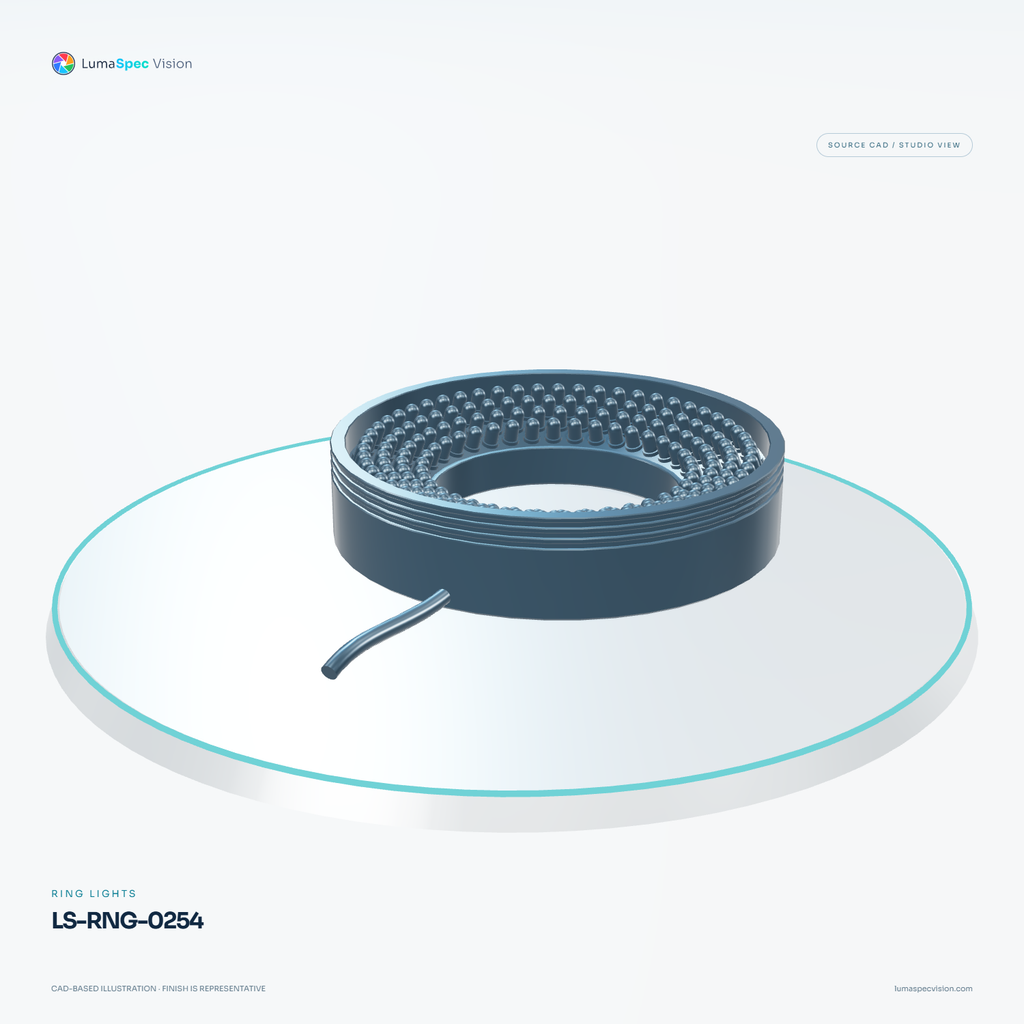 LS-RNG-0254 — Ring lights, 3D view 1. CAD-based illustration; finish is representative.