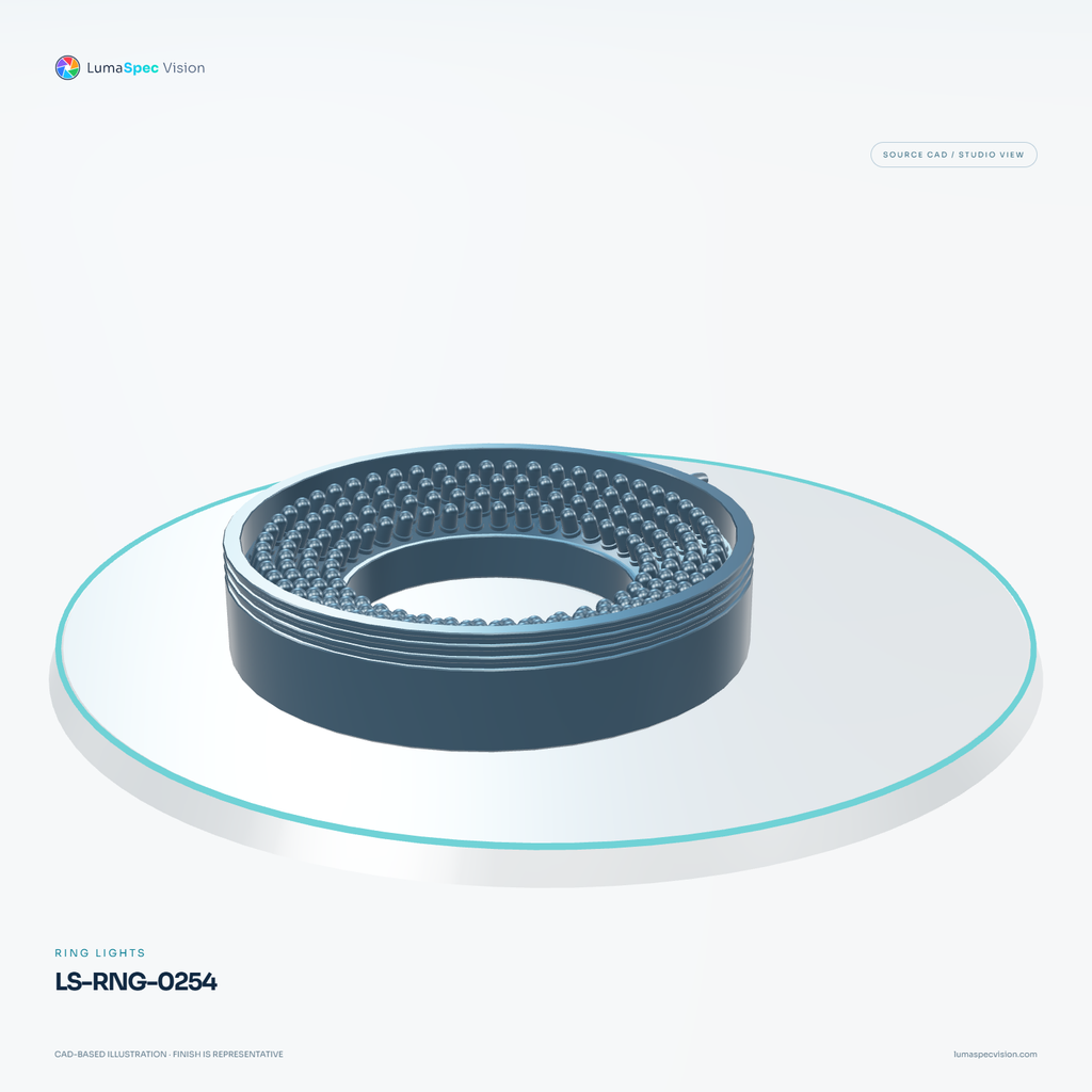 LS-RNG-0254 — Ring lights, 3D view 3. CAD-based illustration; finish is representative.