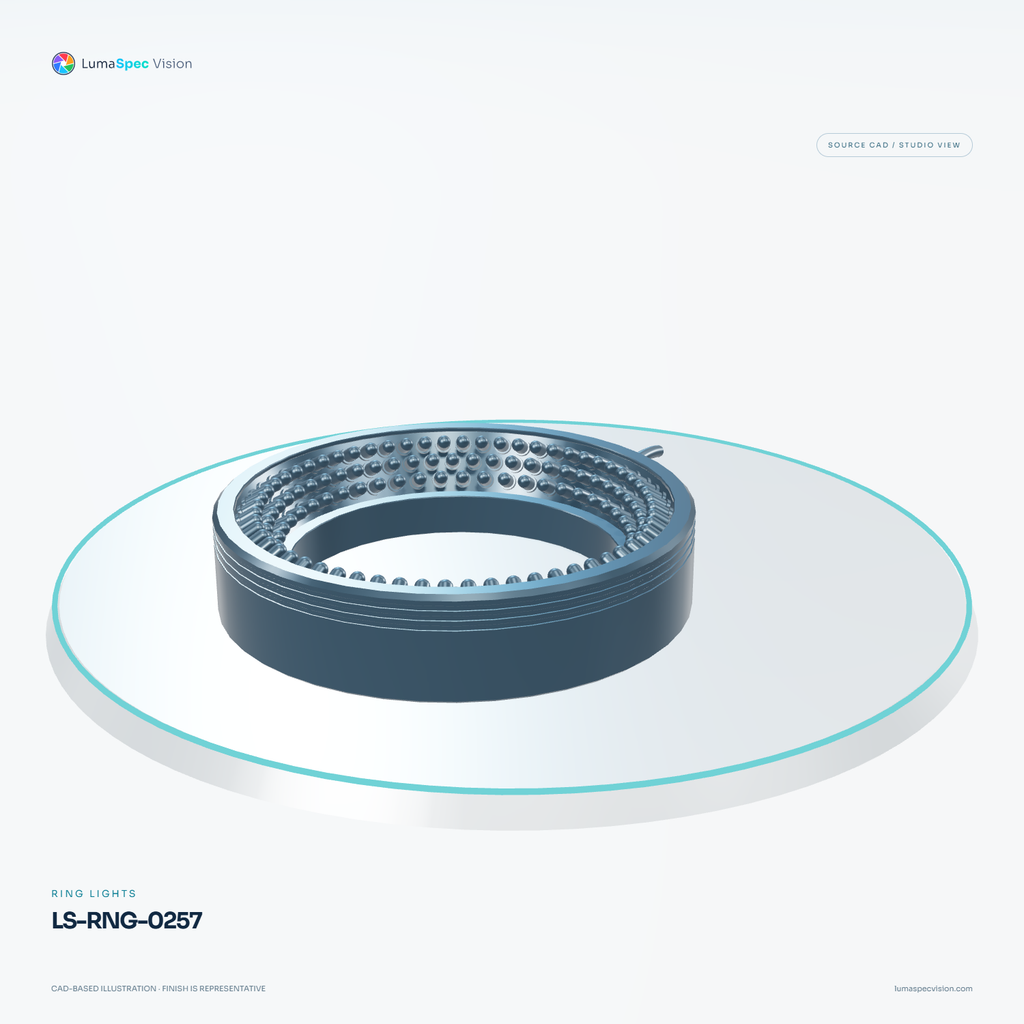LS-RNG-0257 — Ring lights, 3D view 3. CAD-based illustration; finish is representative.