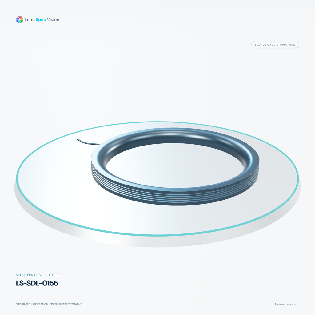 LS-SDL-0156 — Shadowless lights, 3D view 3. CAD-based illustration; finish is representative.
