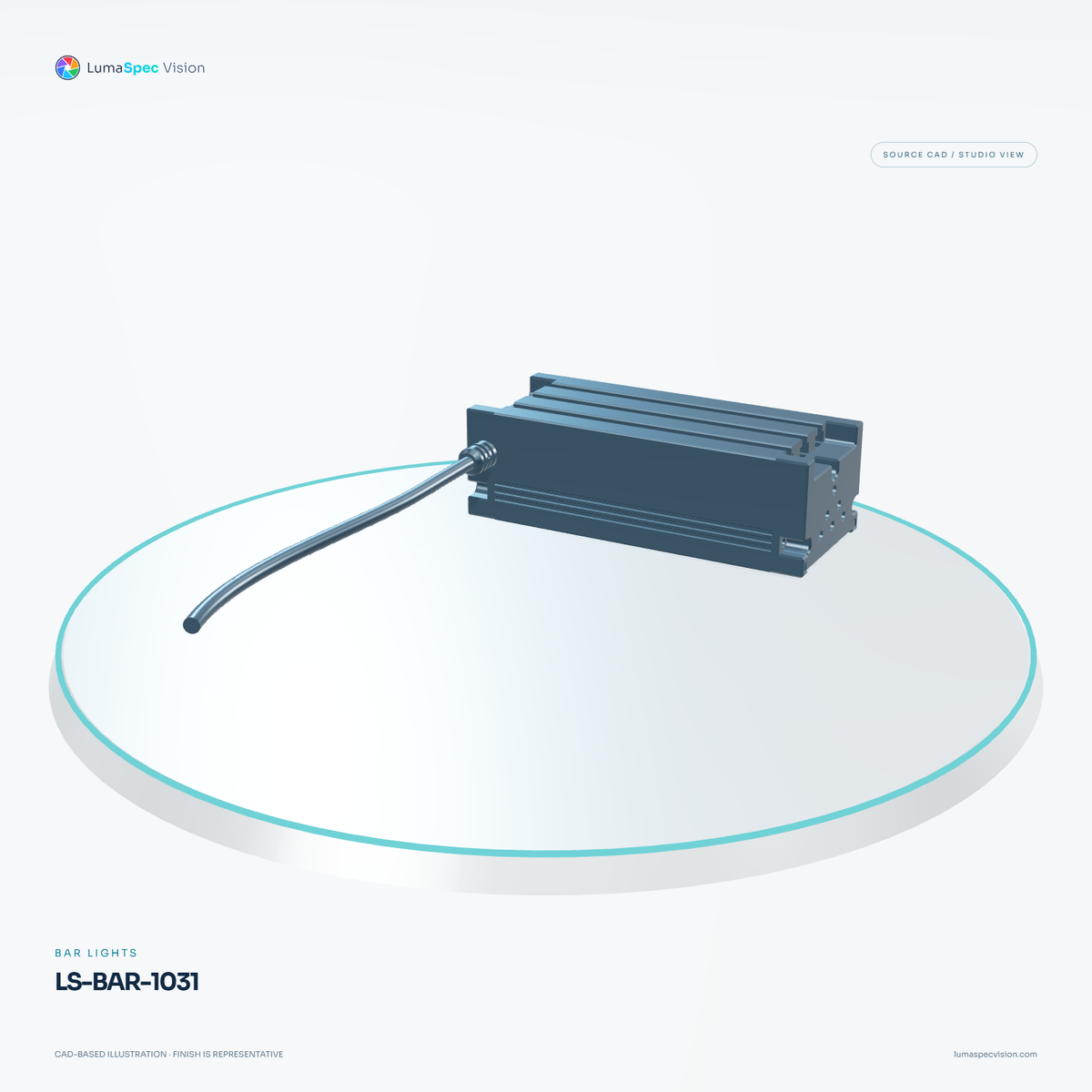 LS-BAR-1031 — Bar lights, 3D view 1. CAD-based illustration; finish is representative.