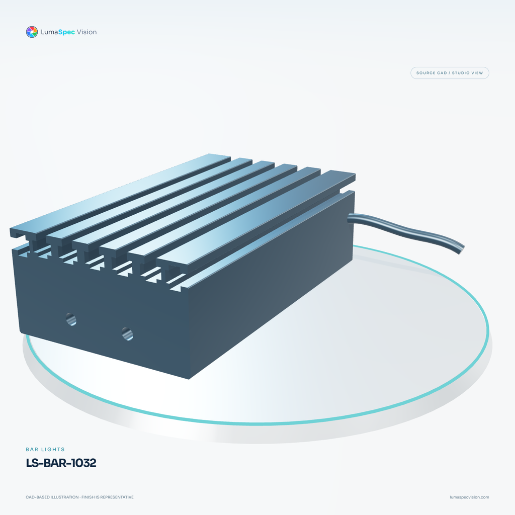 LS-BAR-1032 — Bar lights, 3D view 2. CAD-based illustration; finish is representative.