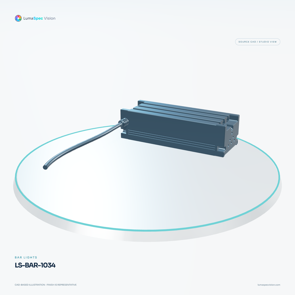 LS-BAR-1034 — Bar lights, 3D view 1. CAD-based illustration; finish is representative.