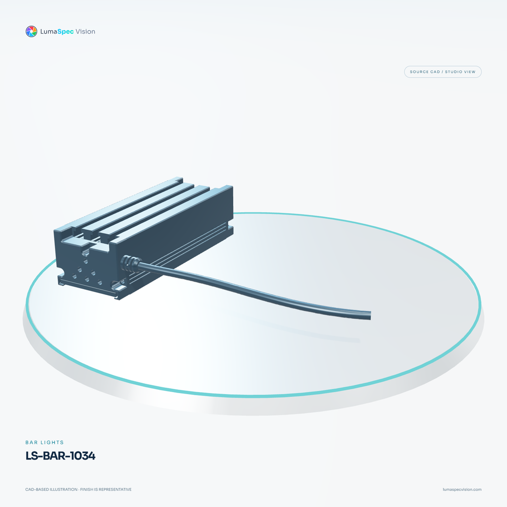 LS-BAR-1034 — Bar lights, 3D view 2. CAD-based illustration; finish is representative.