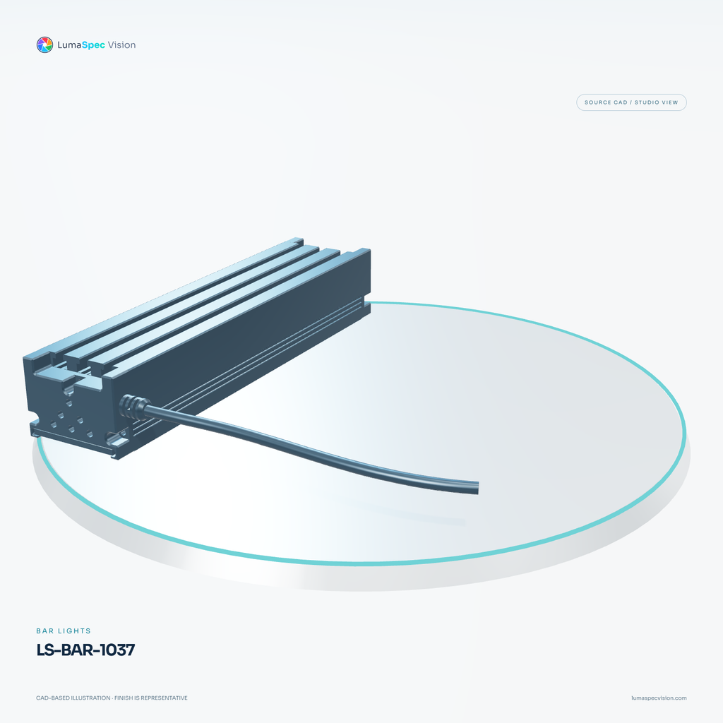 LS-BAR-1037 — Bar lights, 3D view 2. CAD-based illustration; finish is representative.