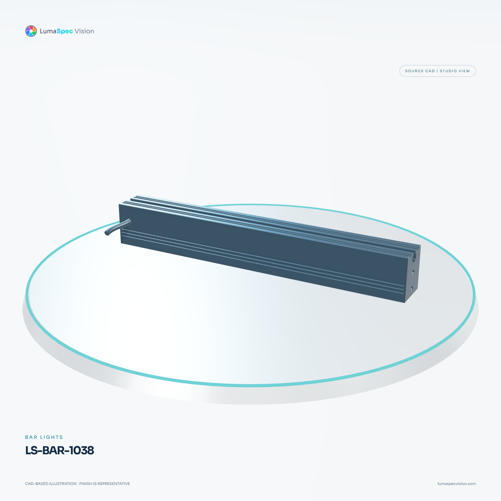LS-BAR-1038 — Bar lights, 3D view 1. CAD-based illustration; finish is representative.
