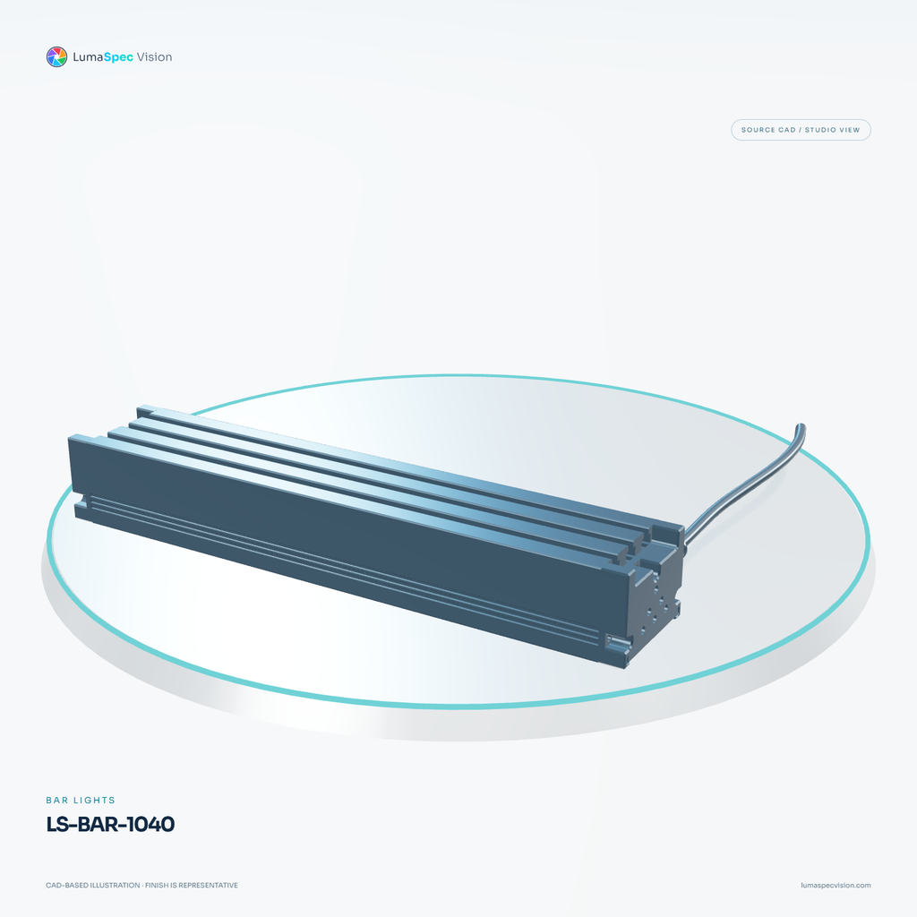 LS-BAR-1040 — Bar lights, 3D view 3. CAD-based illustration; finish is representative.