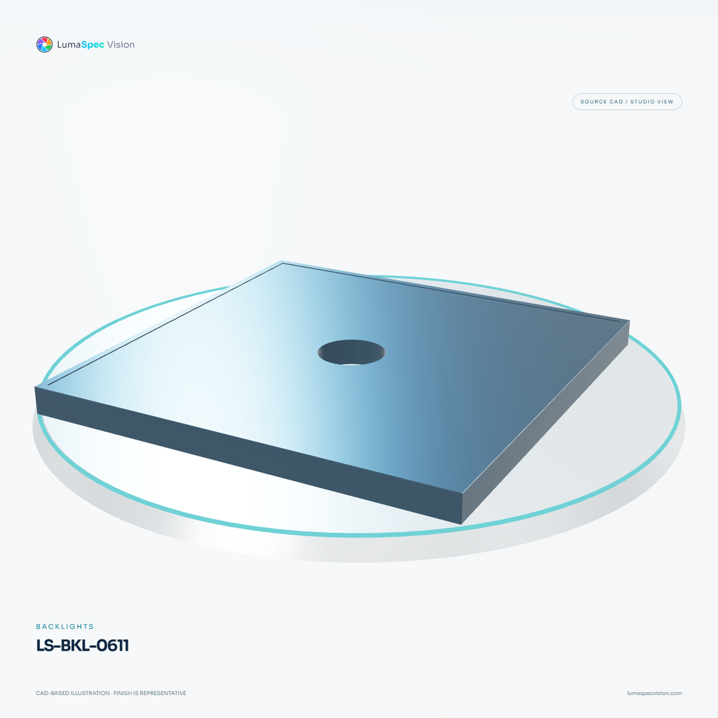 LS-BKL-0611 — Backlights, 3D view 1. CAD-based illustration; finish is representative.