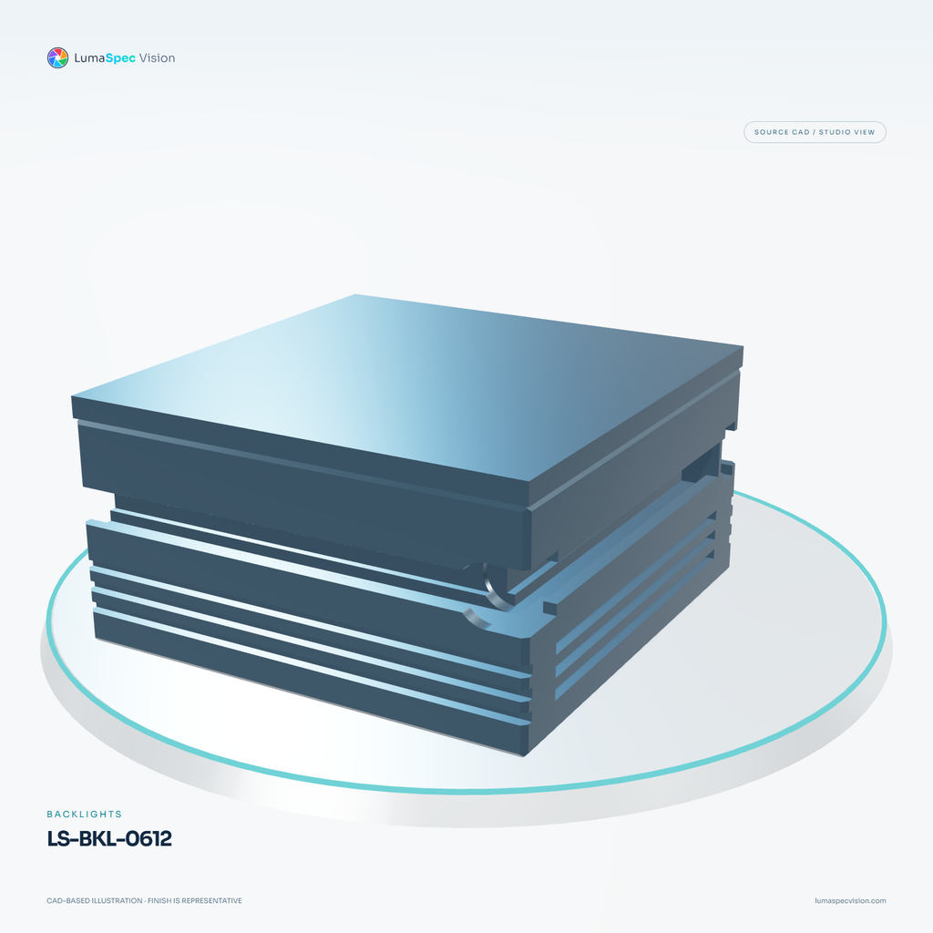 LS-BKL-0612 — Backlights, 3D view 2. CAD-based illustration; finish is representative.