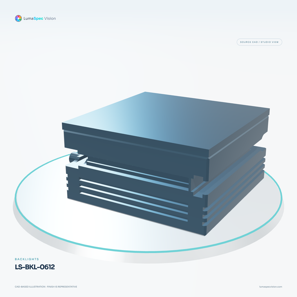 LS-BKL-0612 — Backlights, 3D view 3. CAD-based illustration; finish is representative.