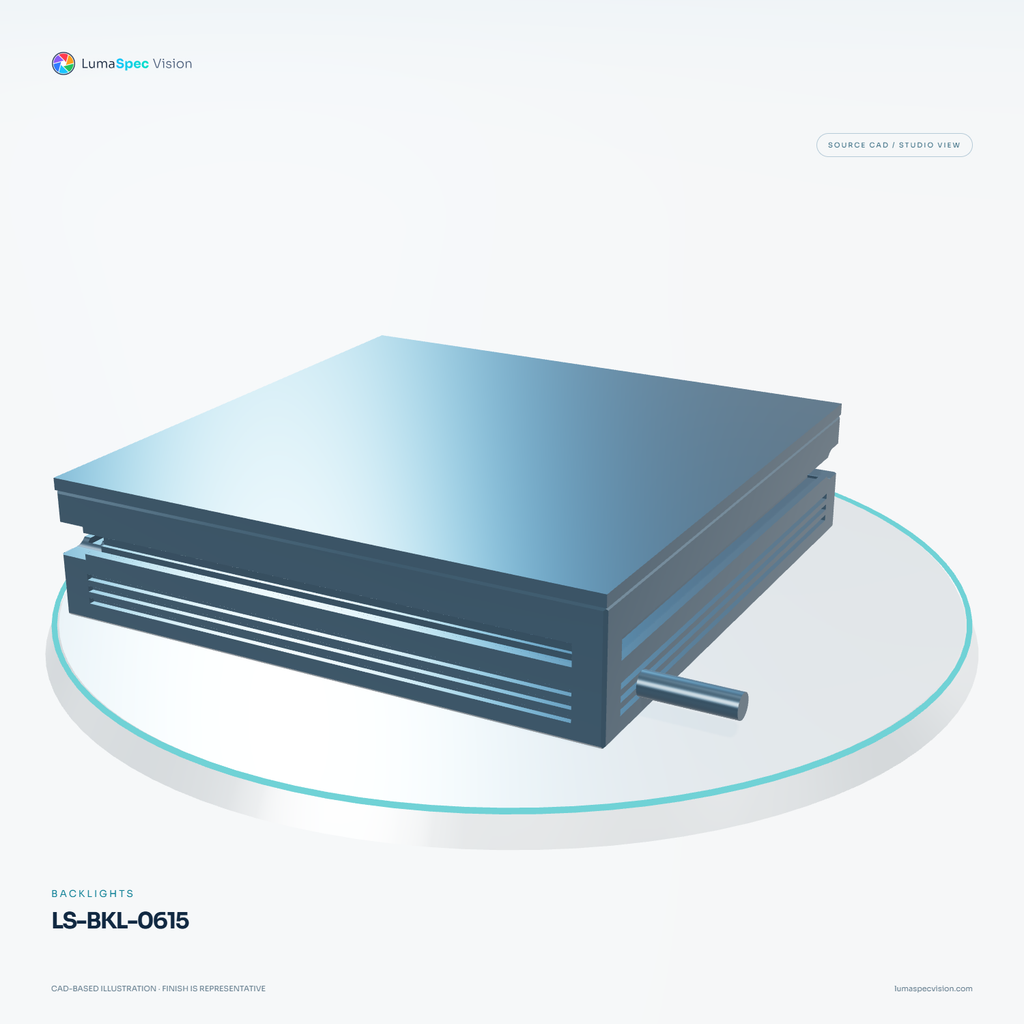 LS-BKL-0615 — Backlights, 3D view 1. CAD-based illustration; finish is representative.