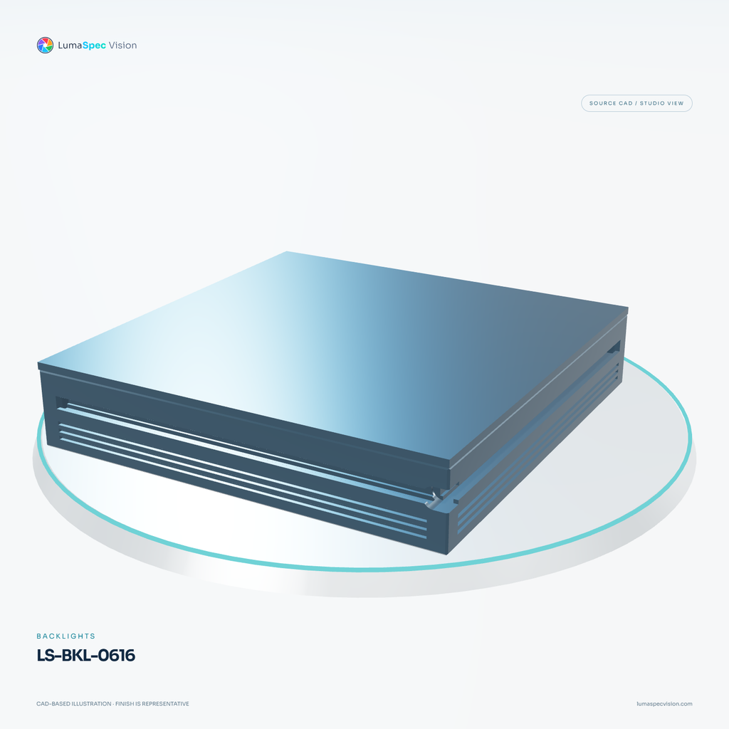 LS-BKL-0616 — Backlights, 3D view 2. CAD-based illustration; finish is representative.