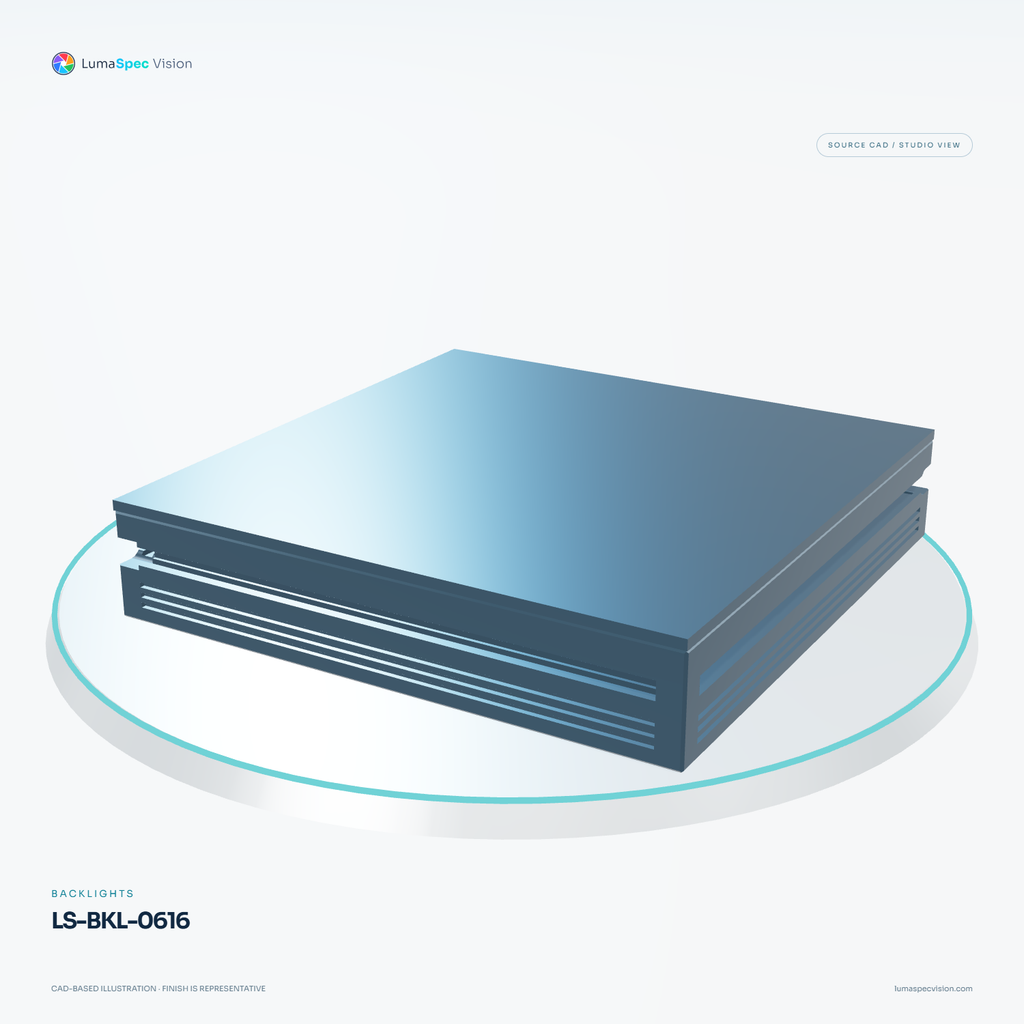 LS-BKL-0616 — Backlights, 3D view 3. CAD-based illustration; finish is representative.