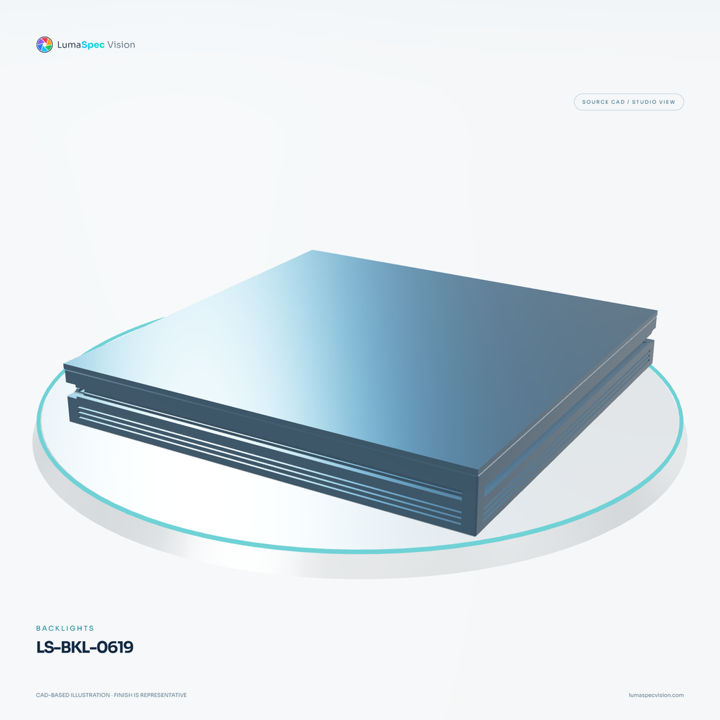 LS-BKL-0619 — Backlights, 3D view 3. CAD-based illustration; finish is representative.