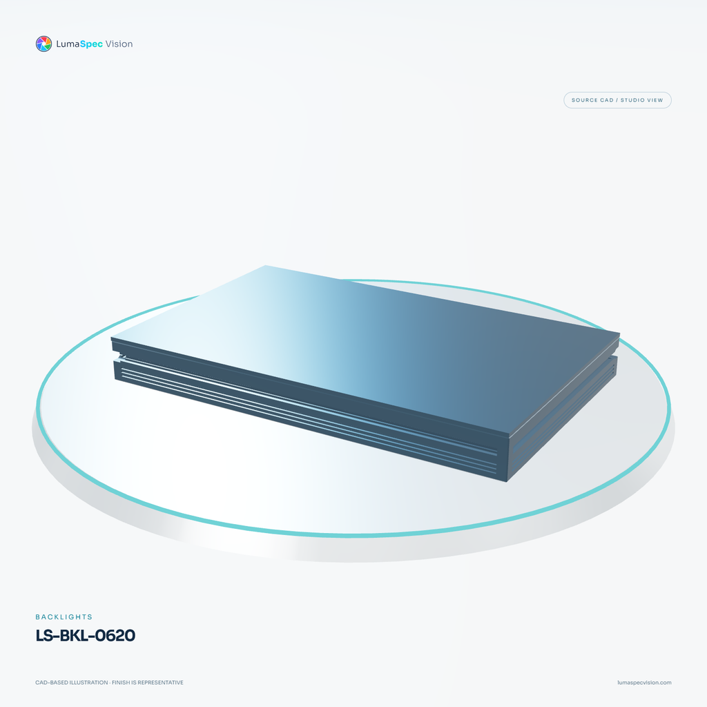LS-BKL-0620 — Backlights, 3D view 3. CAD-based illustration; finish is representative.