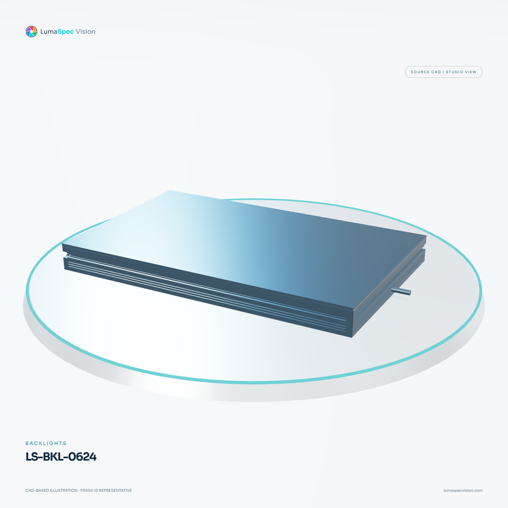 LS-BKL-0624 — Backlights, 3D view 1. CAD-based illustration; finish is representative.