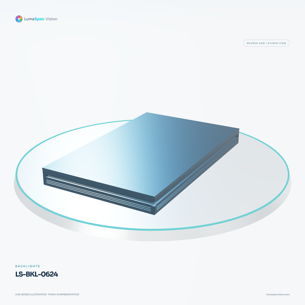 LS-BKL-0624 — Backlights, 3D view 2. CAD-based illustration; finish is representative.